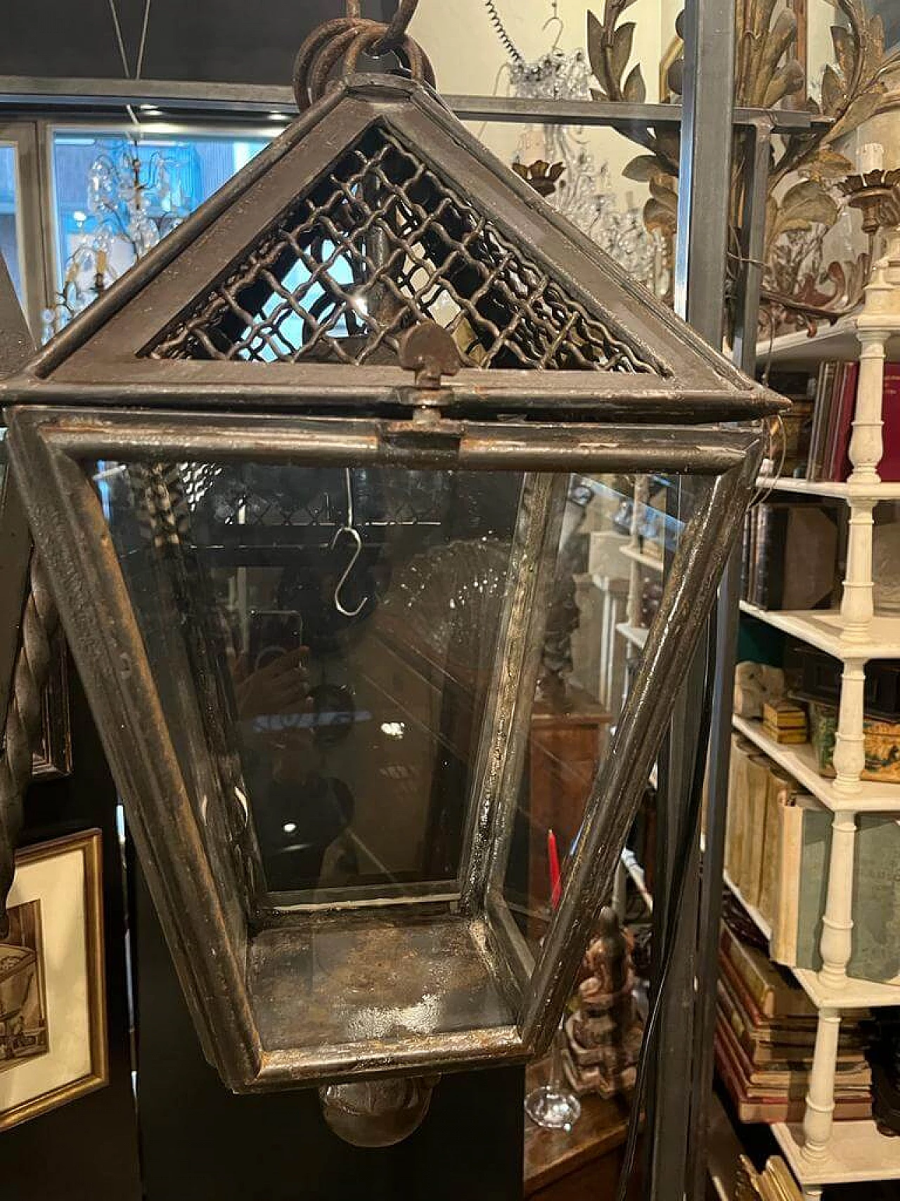 Iron hanging lantern 5