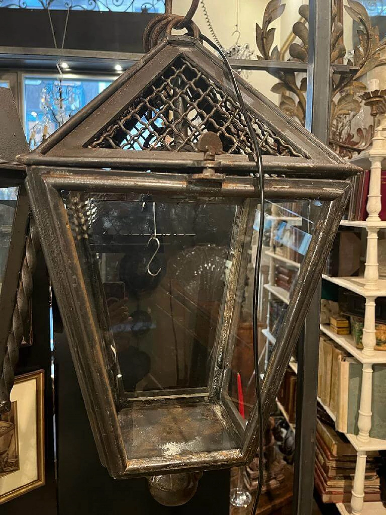 Iron hanging lantern 6