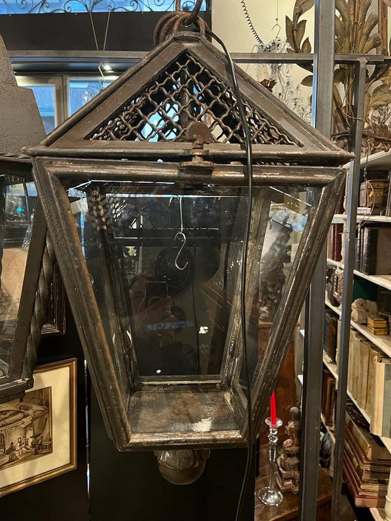 Iron hanging lantern 7
