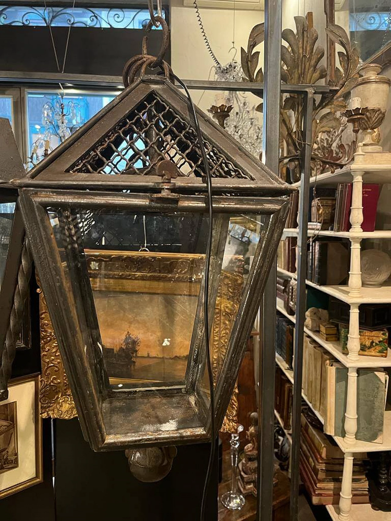 Iron hanging lantern 8