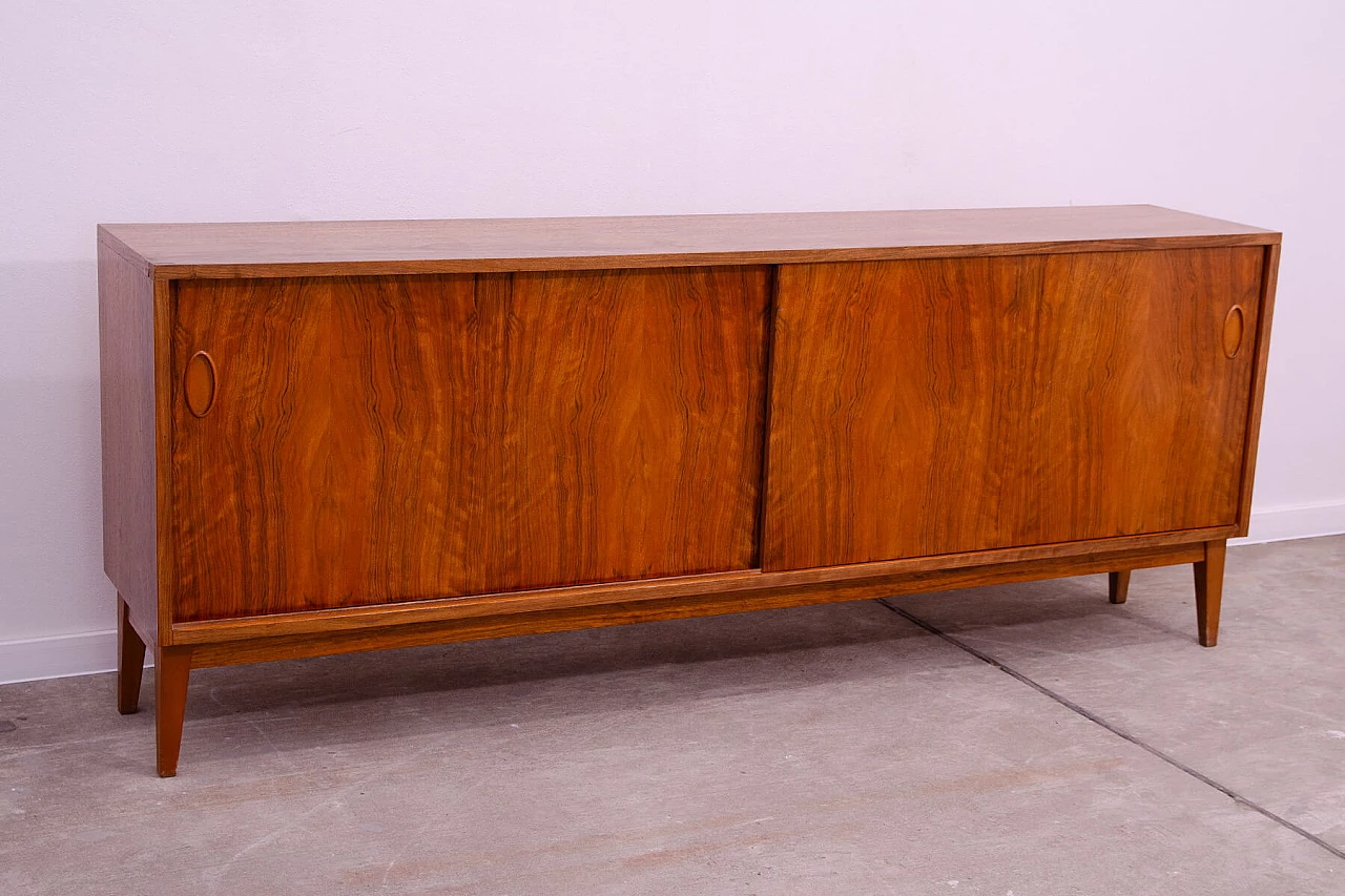 Walnut sideboard by Sedláček and Vyčítal for Dřevotvar, 1960s 2
