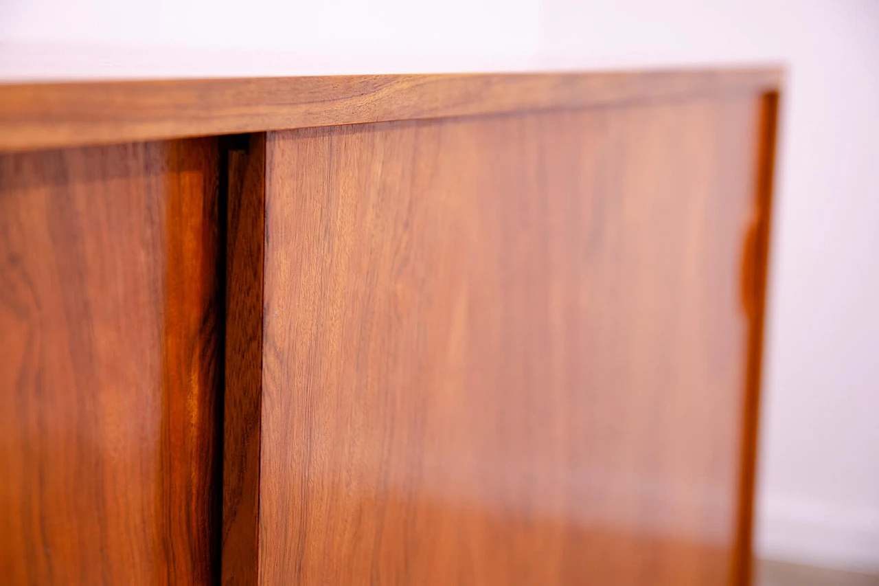 Walnut sideboard by Sedláček and Vyčítal for Dřevotvar, 1960s 13