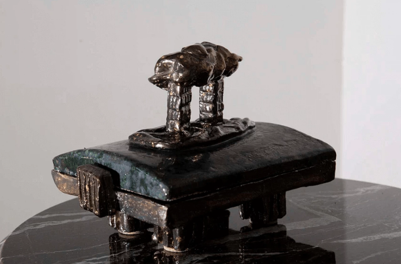 Painted ceramic jewelry box, 1970s 2