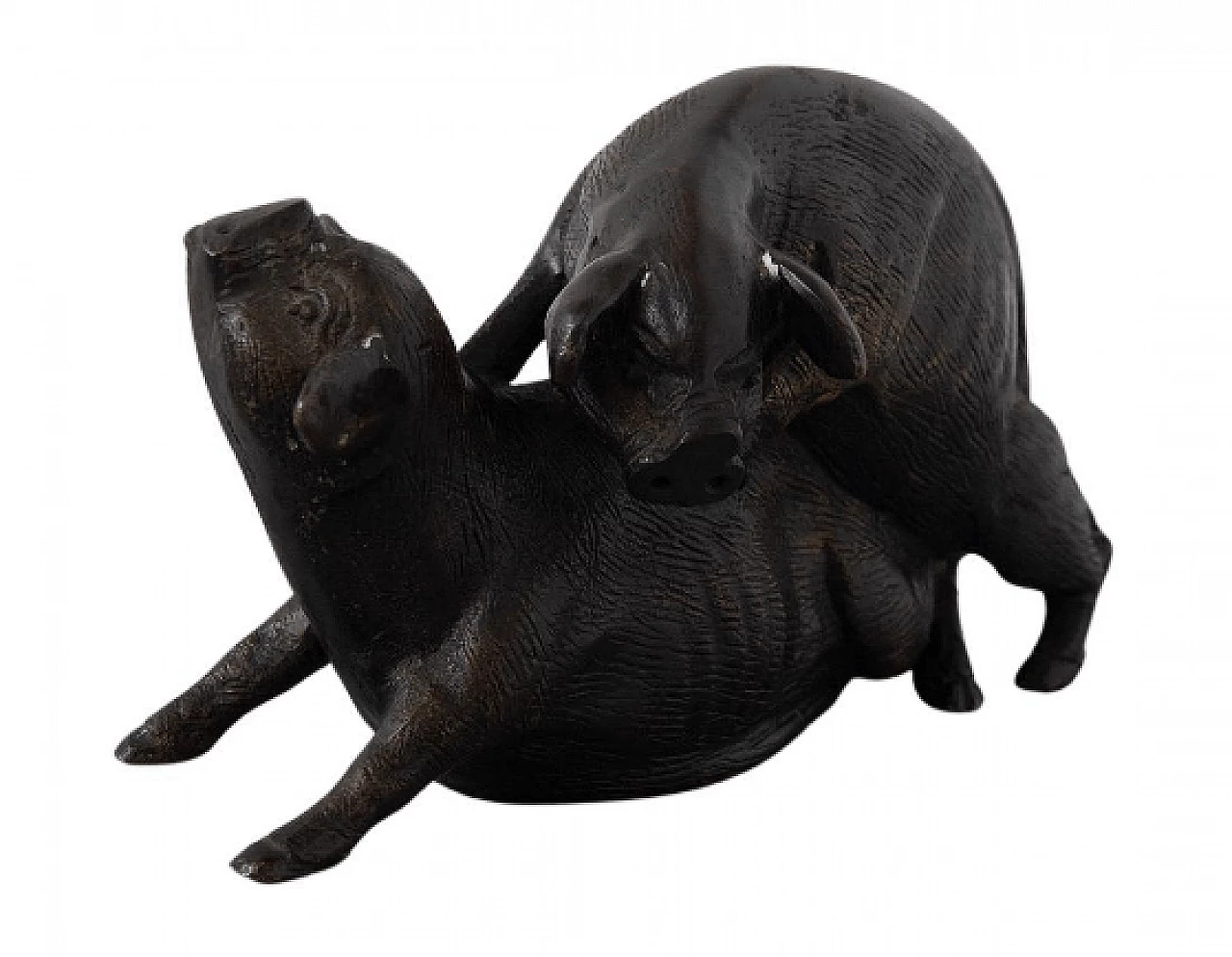 Bronze sculpture of pigs 1