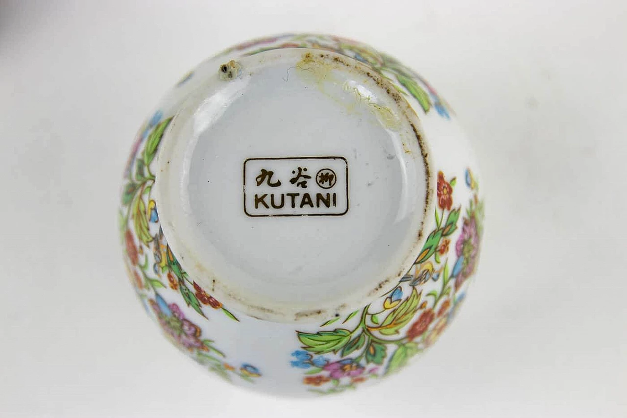 Vaso Kutani in ceramica giapponese, anni '90 4