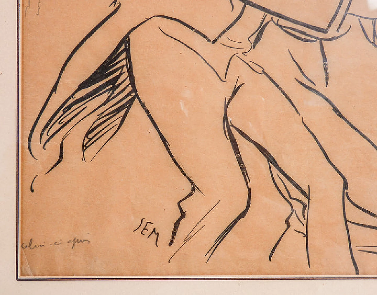 Georges Goursat SEM, M. de Féraudy et M. Leconte, disegno su carta, inizio '900 4