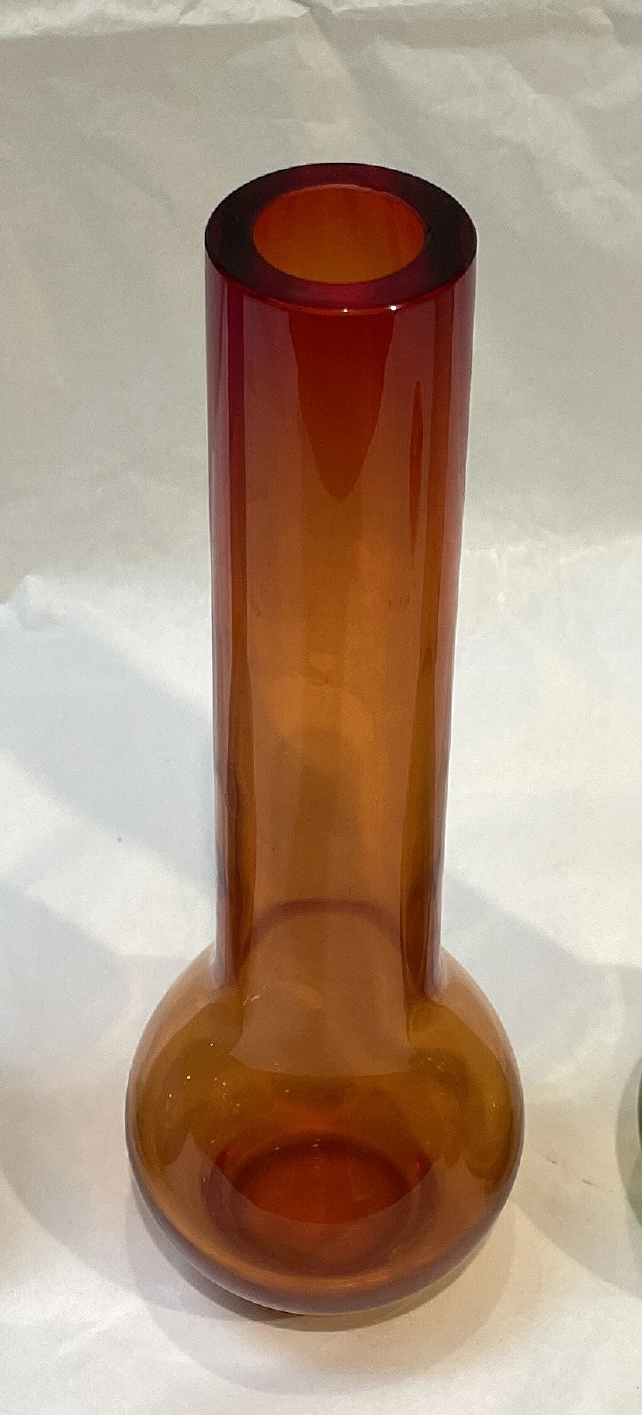 Orange Murano glass ampoule vase by Laura de Santillana, 1980s 8