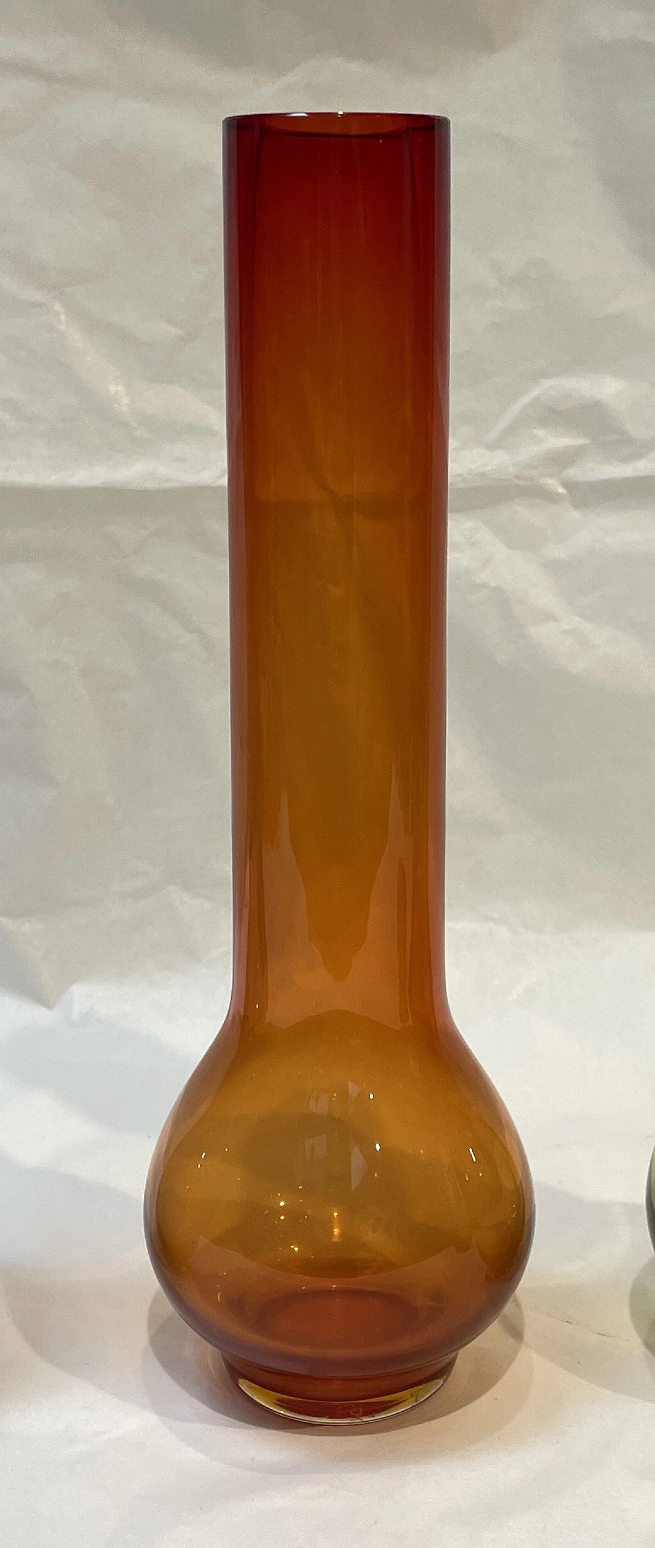 Orange Murano glass ampoule vase by Laura de Santillana, 1980s 9