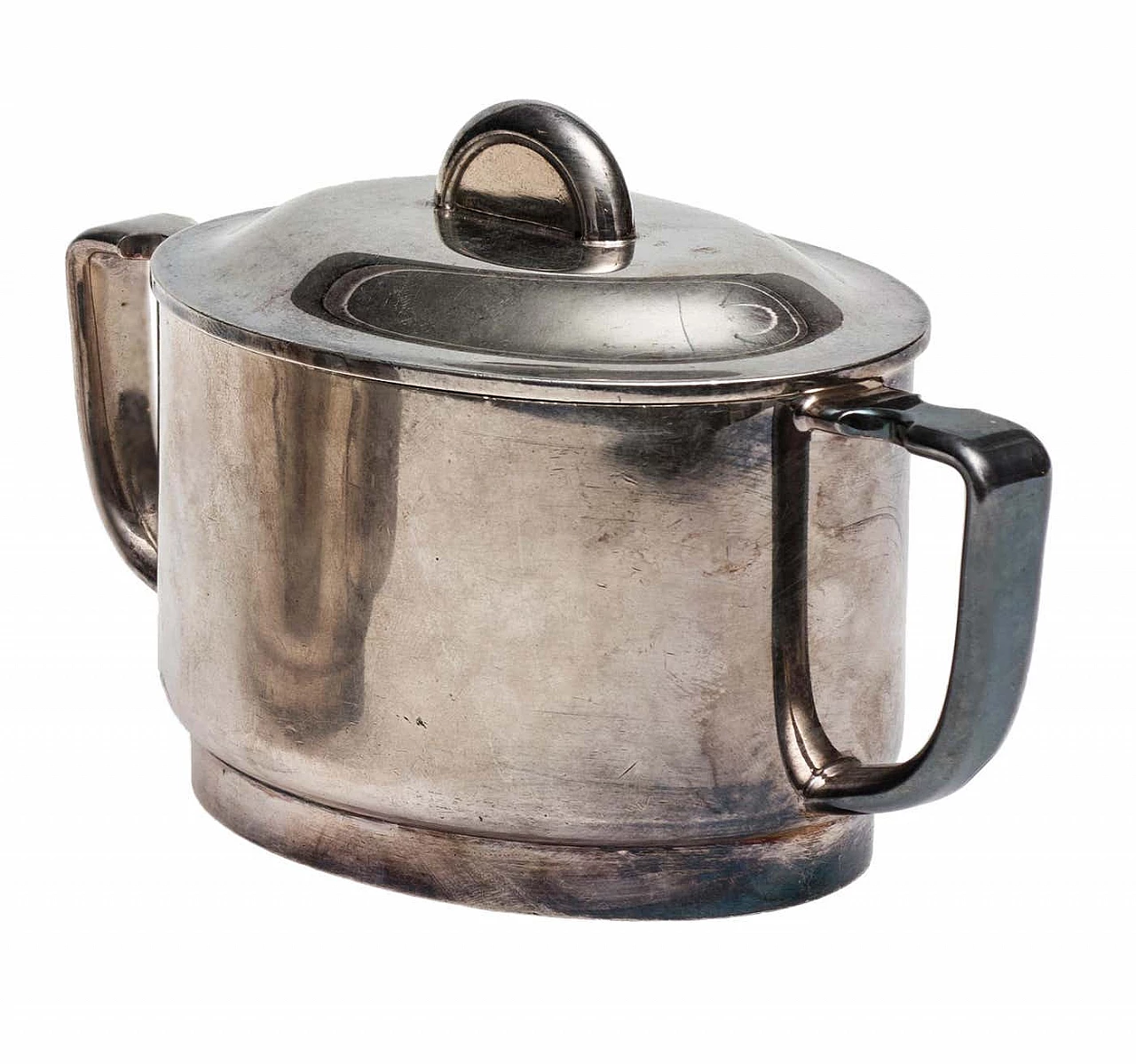 Silver-plated coffee pot, cream jug and sugar bowl by Giò Ponti and Arthur Krupp Berndorf, 1930s 5