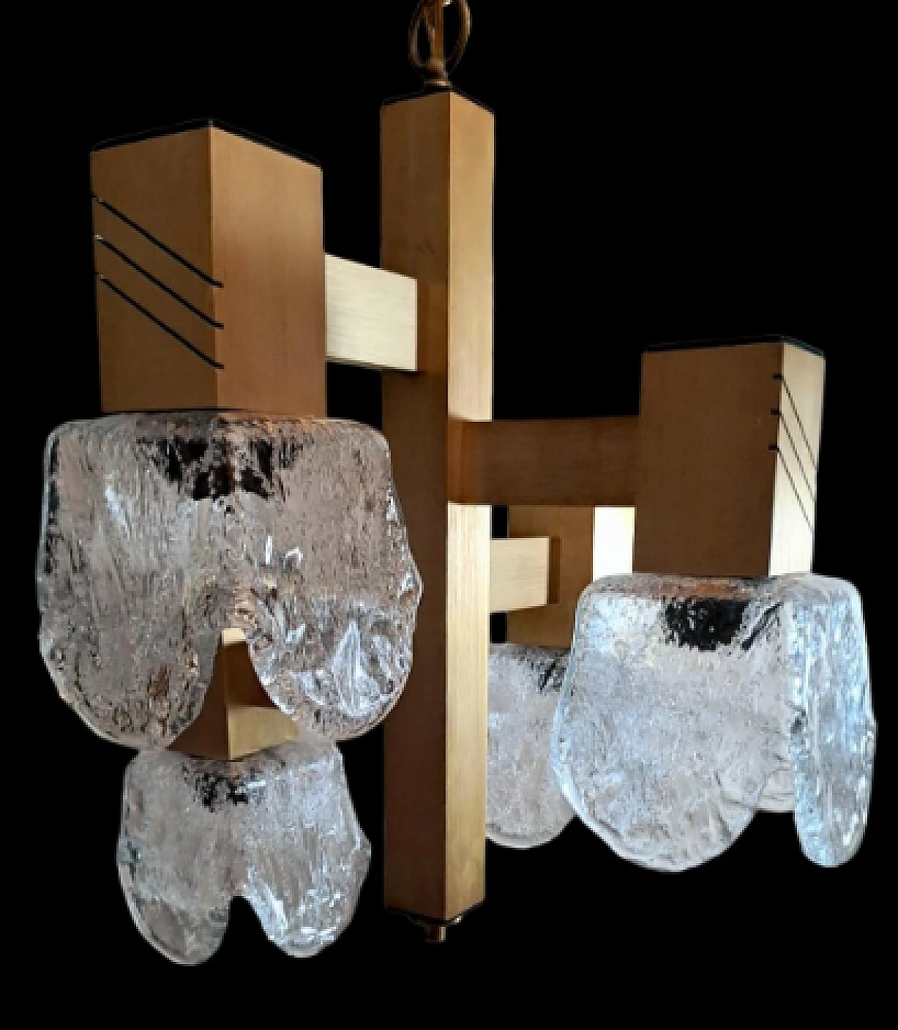 Anodized aluminum chandelier in the style of Gaetano Sciolari, 1960s 3
