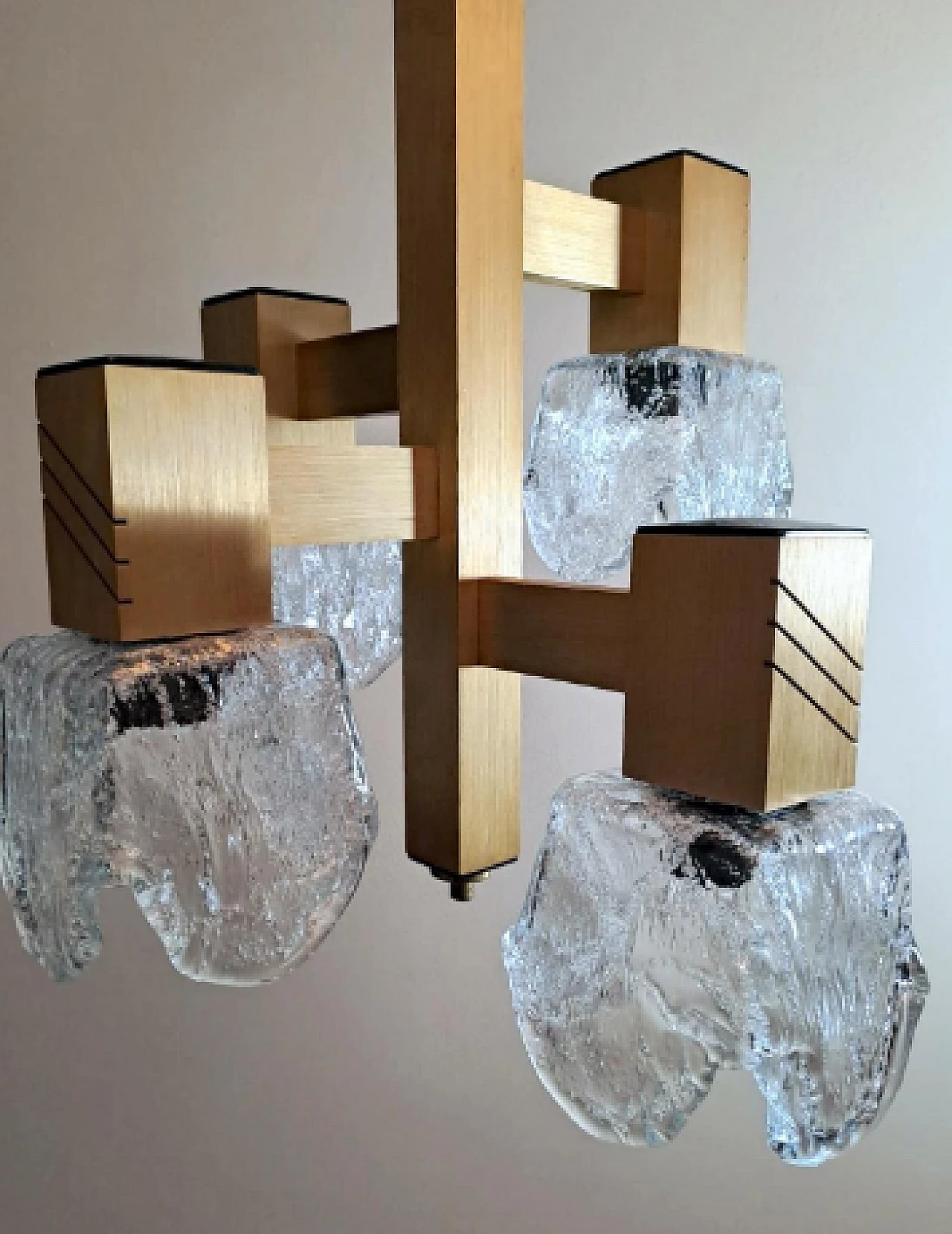 Anodized aluminum chandelier in the style of Gaetano Sciolari, 1960s 5