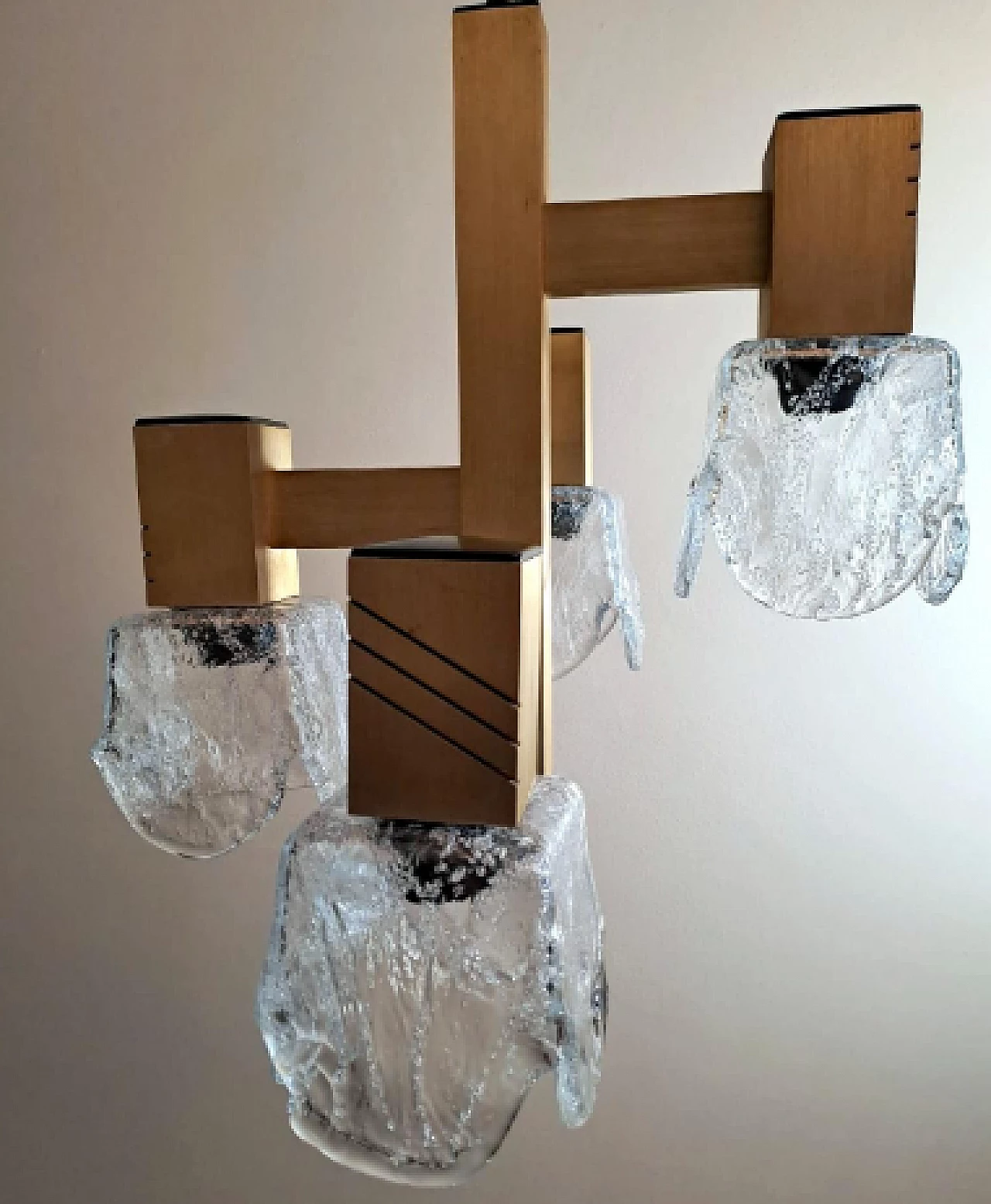 Anodized aluminum chandelier in the style of Gaetano Sciolari, 1960s 6