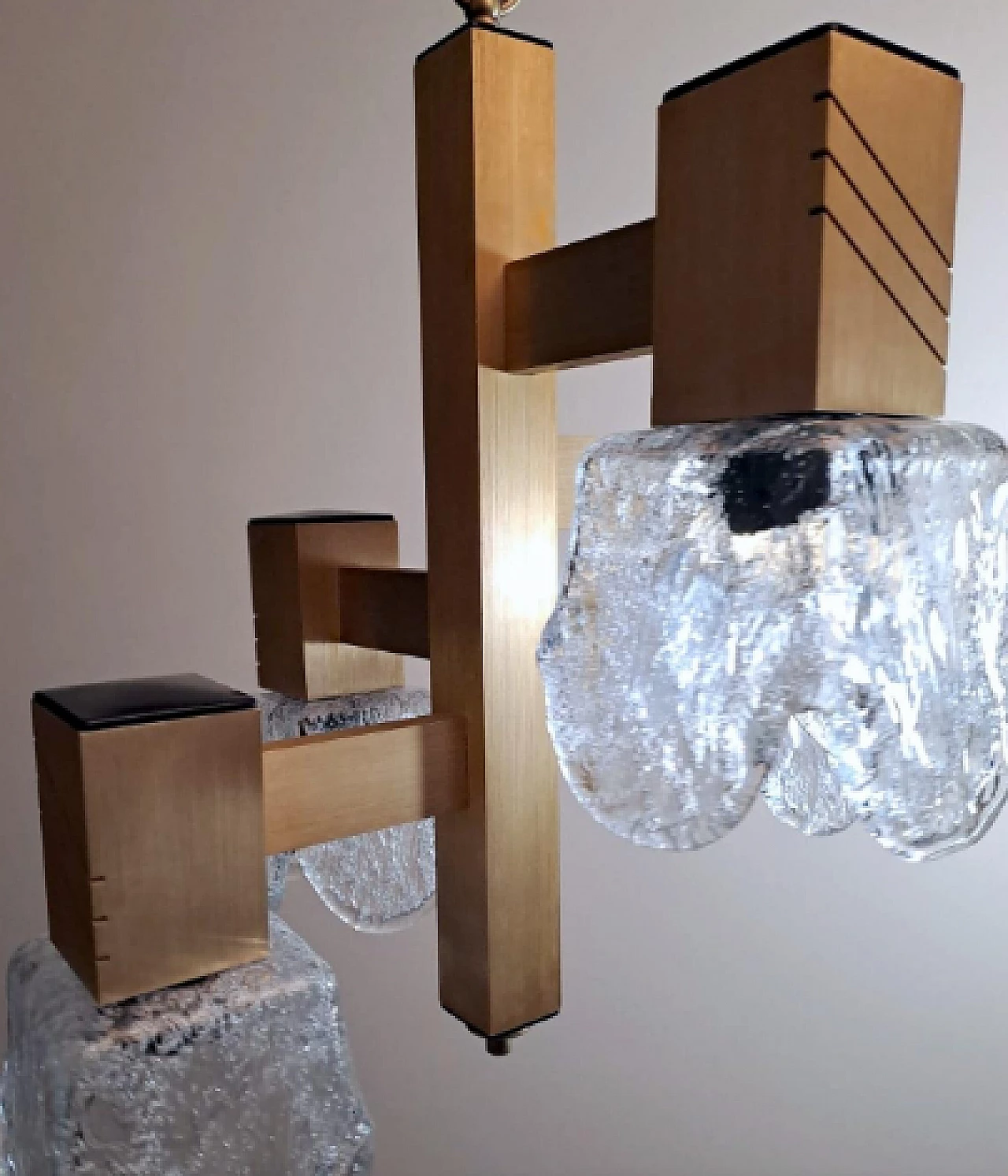 Anodized aluminum chandelier in the style of Gaetano Sciolari, 1960s 8