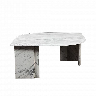 Tavolino in marmo bianco, anni '70
