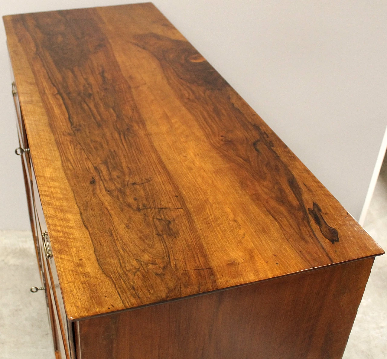 Lombard Directoire solid walnut sideboard, late 18th century 1