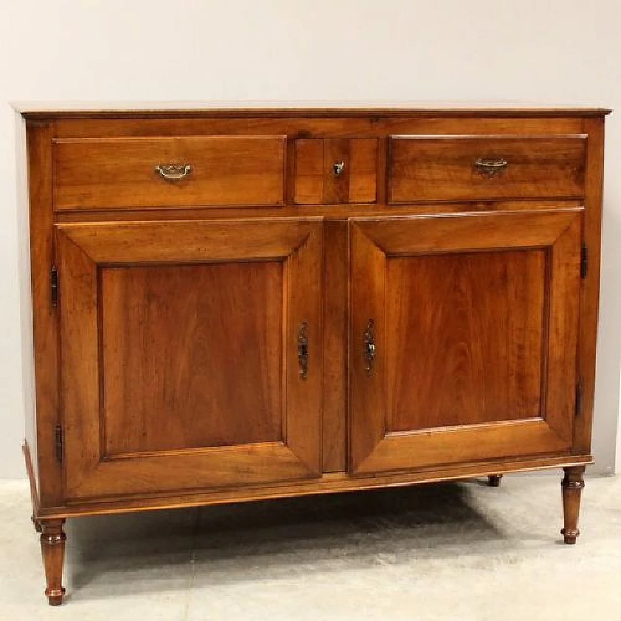Lombard Directoire solid walnut sideboard, late 18th century 10