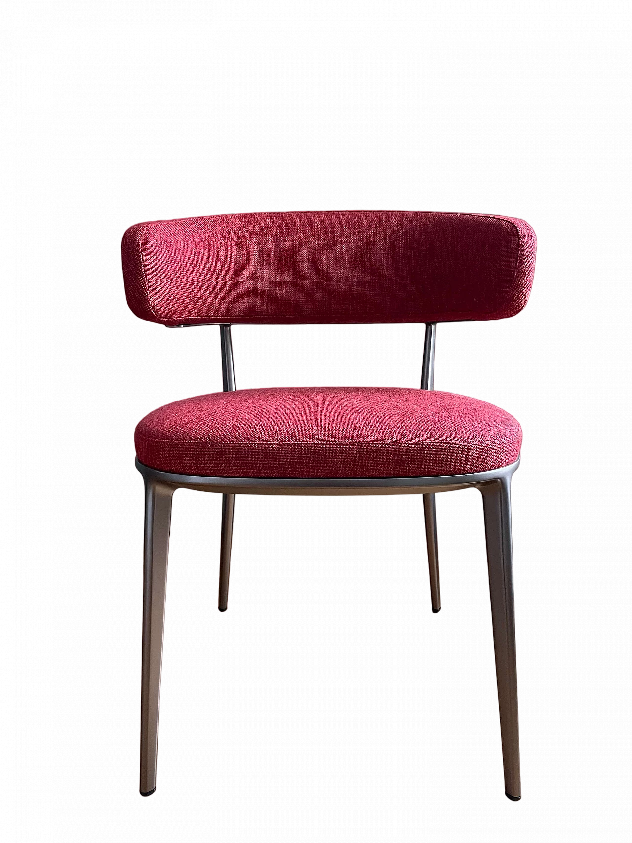 Caratos chair in aluminium and red fabric by Antonio Citterio for Maxalto, 2000s 11