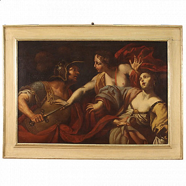 Venus prevents Aeneas from killing Helen, oil on canvas, 17th century
