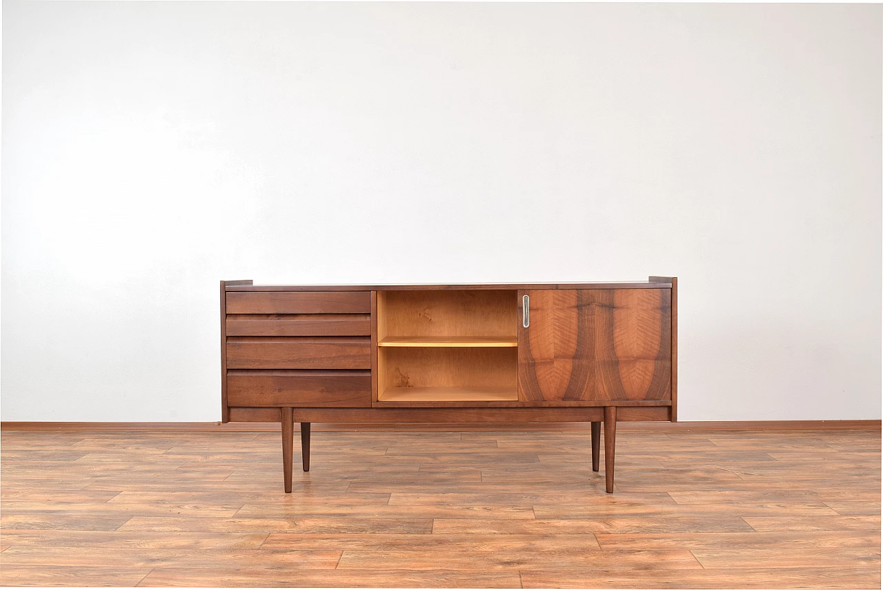 Walnut veneered sideboard by Bytomskie Fabryki Mebli, 1960s 2