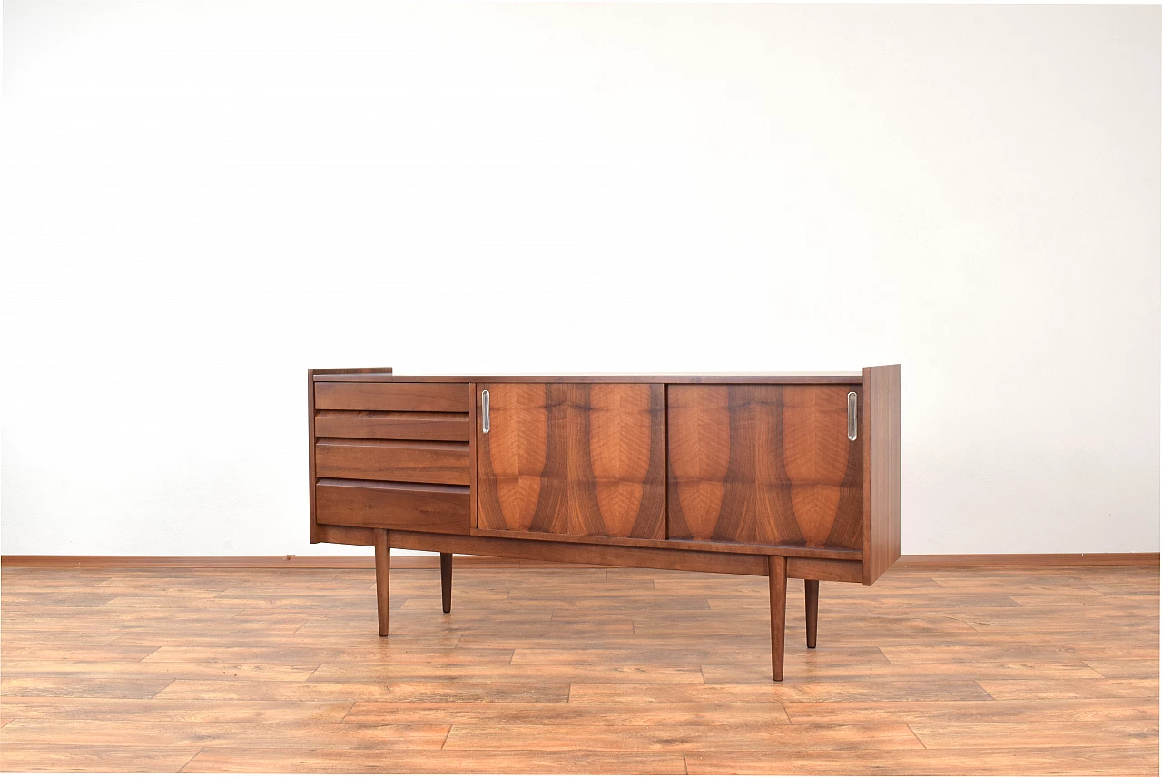 Walnut veneered sideboard by Bytomskie Fabryki Mebli, 1960s 5