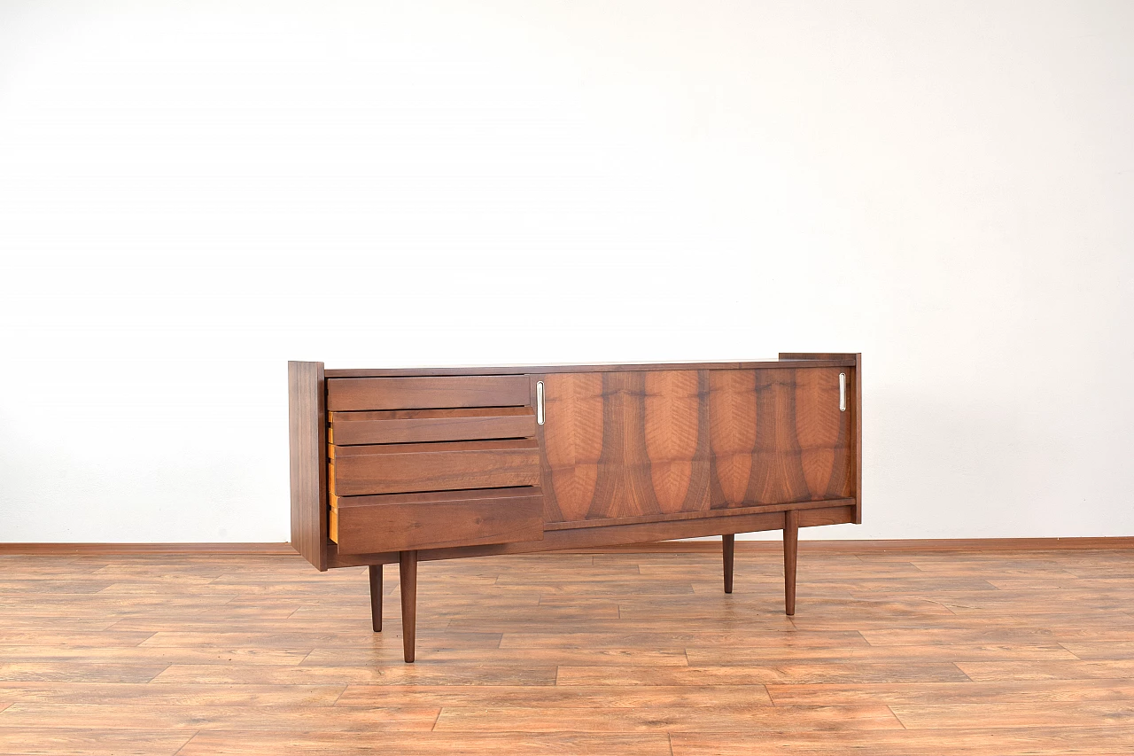 Walnut veneered sideboard by Bytomskie Fabryki Mebli, 1960s 6