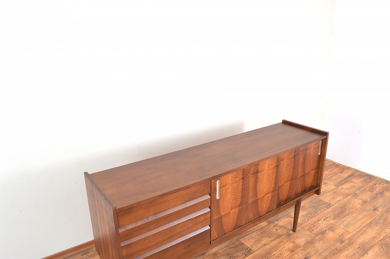 Walnut veneered sideboard by Bytomskie Fabryki Mebli, 1960s 13