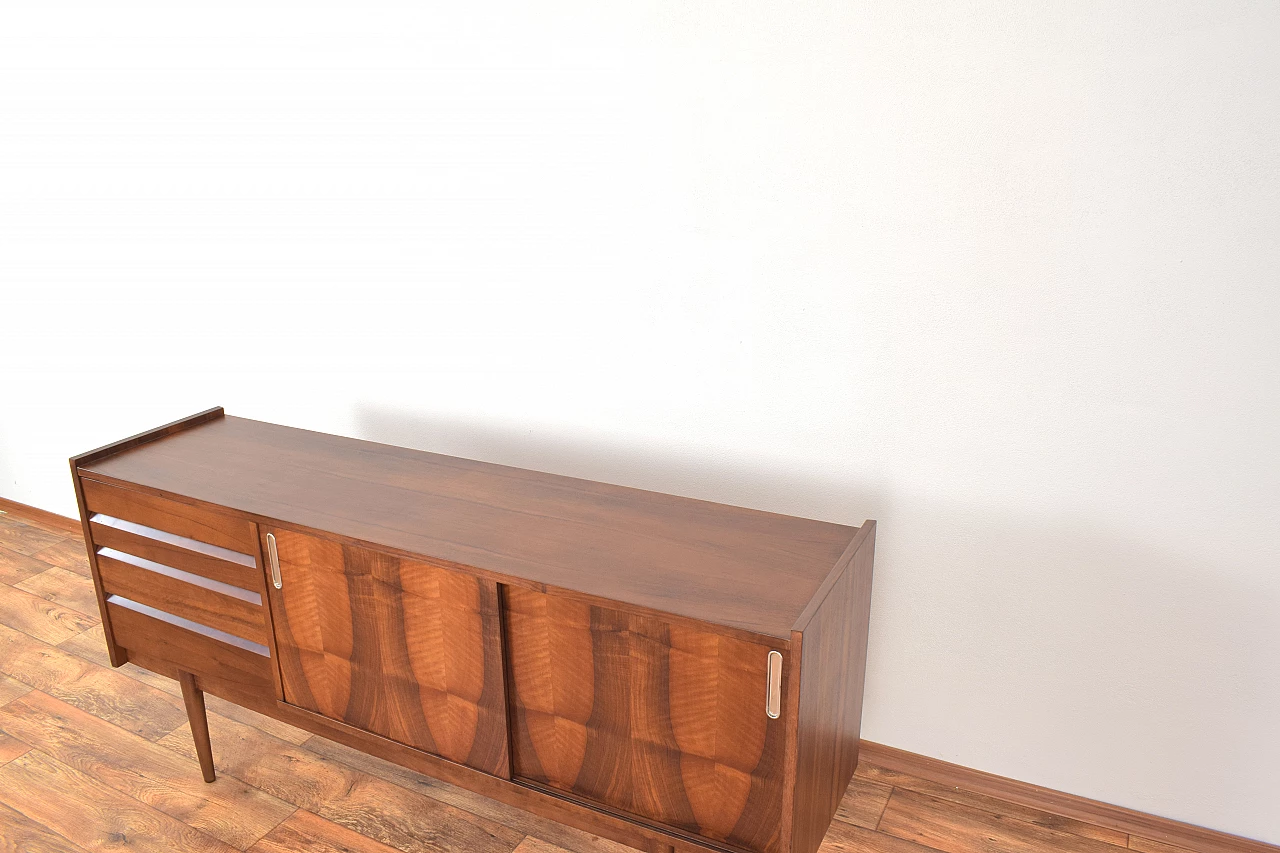 Walnut veneered sideboard by Bytomskie Fabryki Mebli, 1960s 14