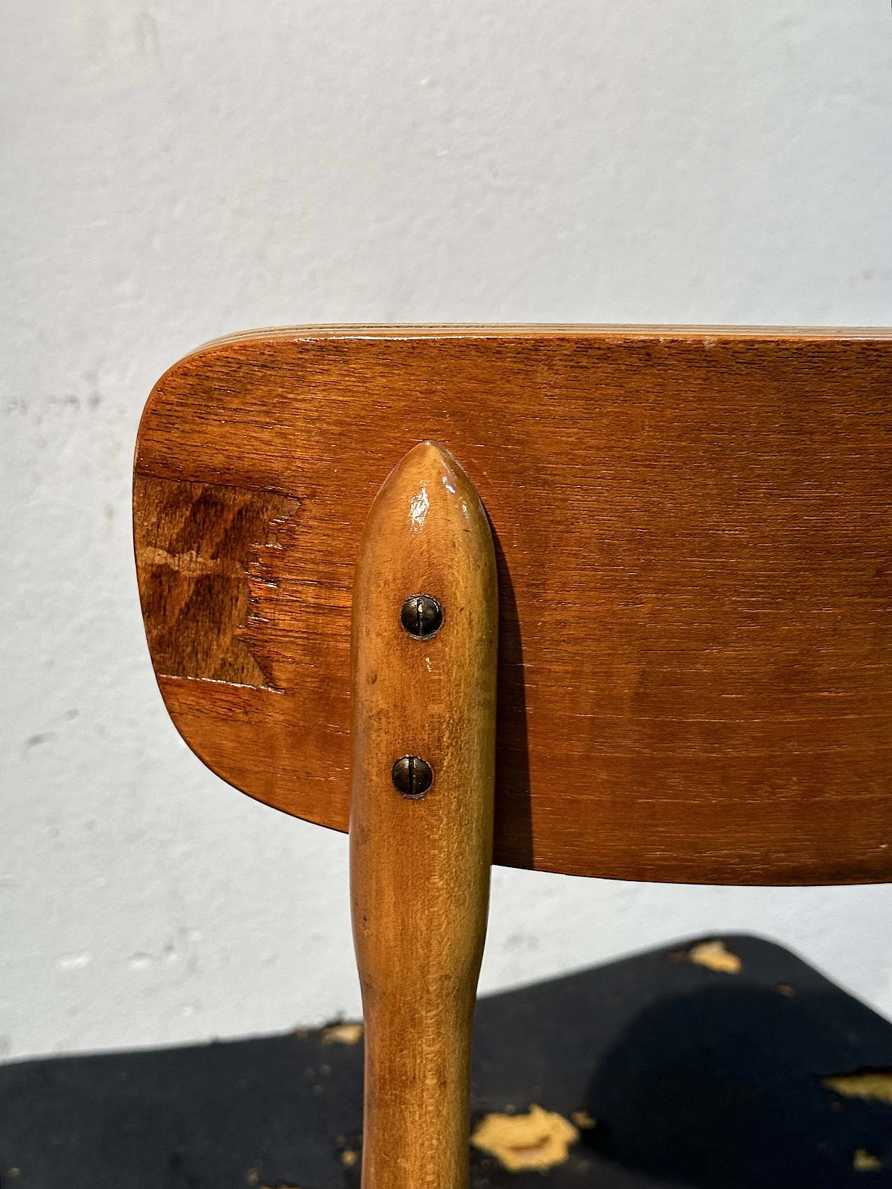 6 Scandinavian style wooden chairs, 1960s 4