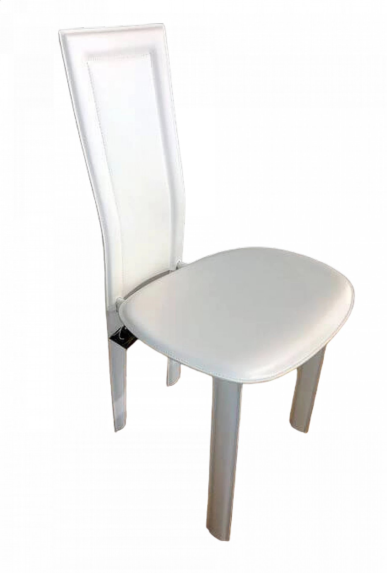 White leather chair, 2000s 10