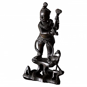 Chinese Taoist figure in bronze, 16th century