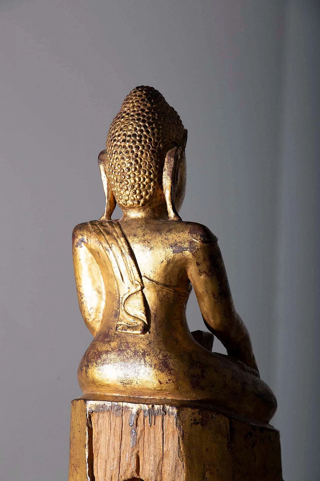 Buddha in legno laccato di Mandalay, '800 9