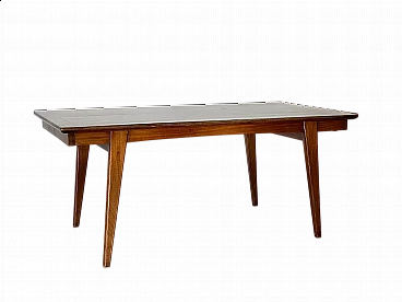 Mahogany extendable table, 1950s