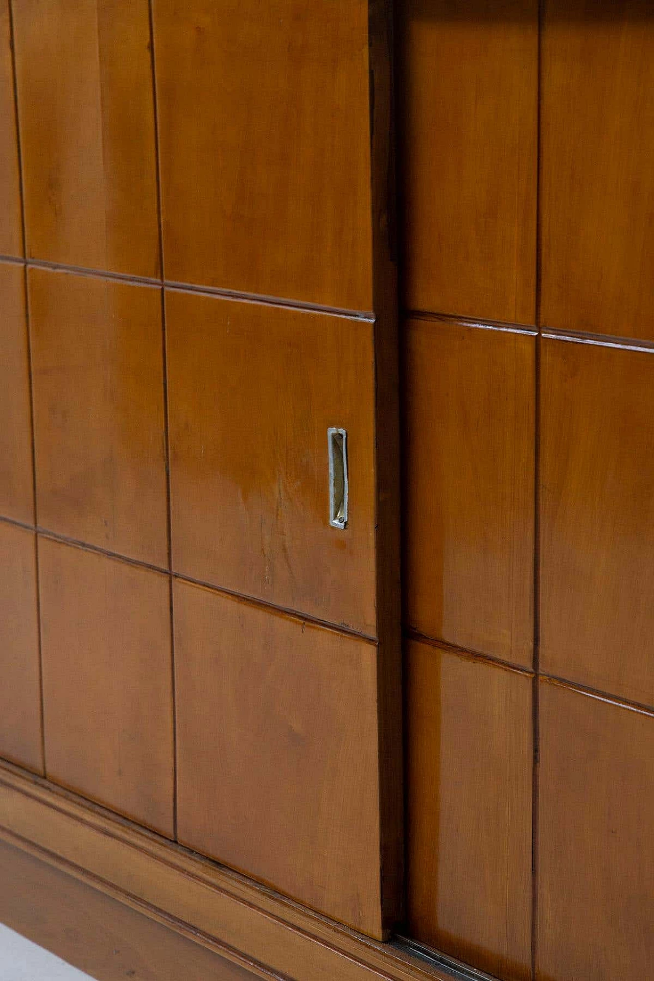 Wooden sideboard with geometric pattern in the style of Polo Buffa, 1950s 7