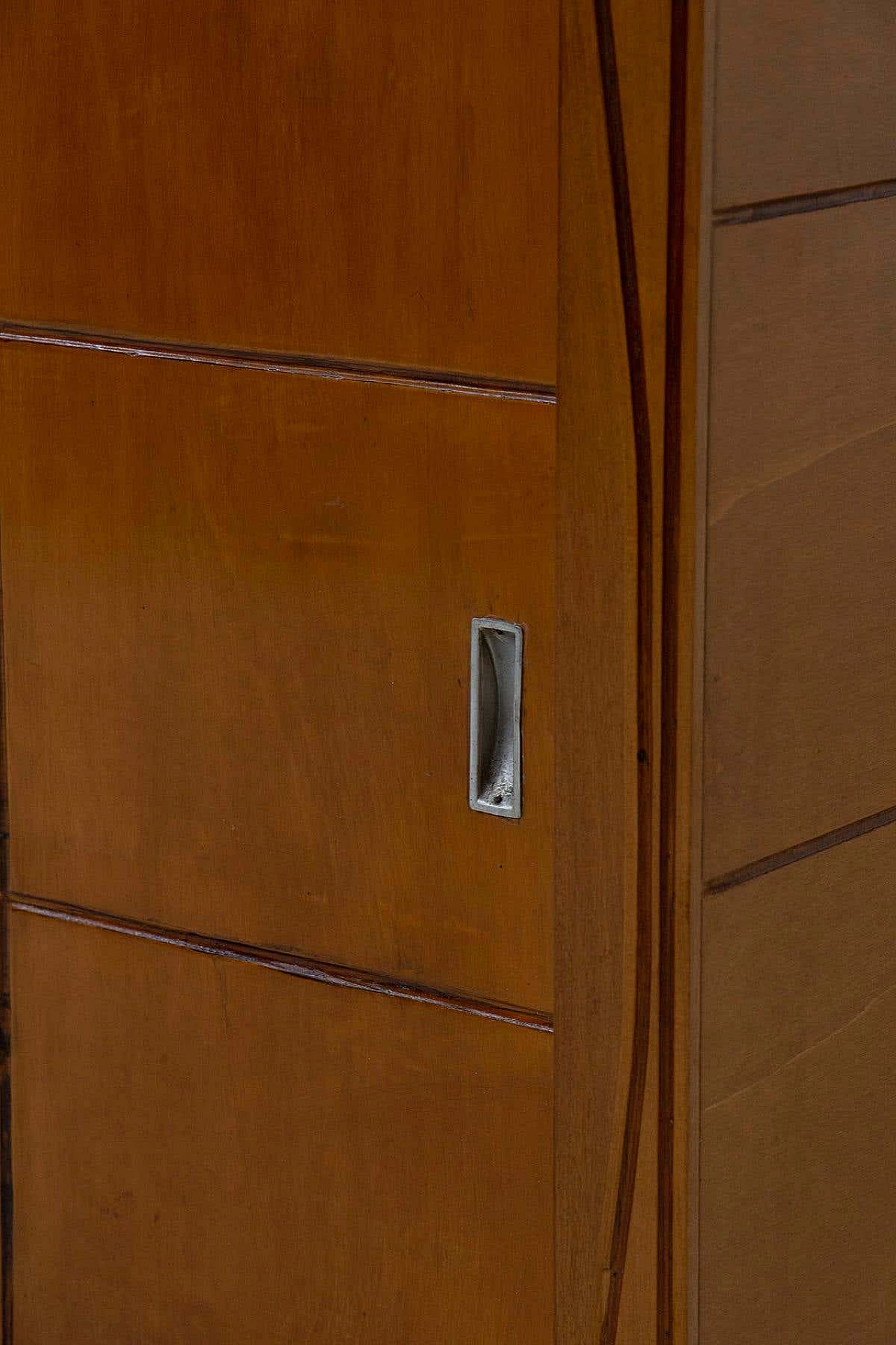 Wooden sideboard with geometric pattern in the style of Polo Buffa, 1950s 8