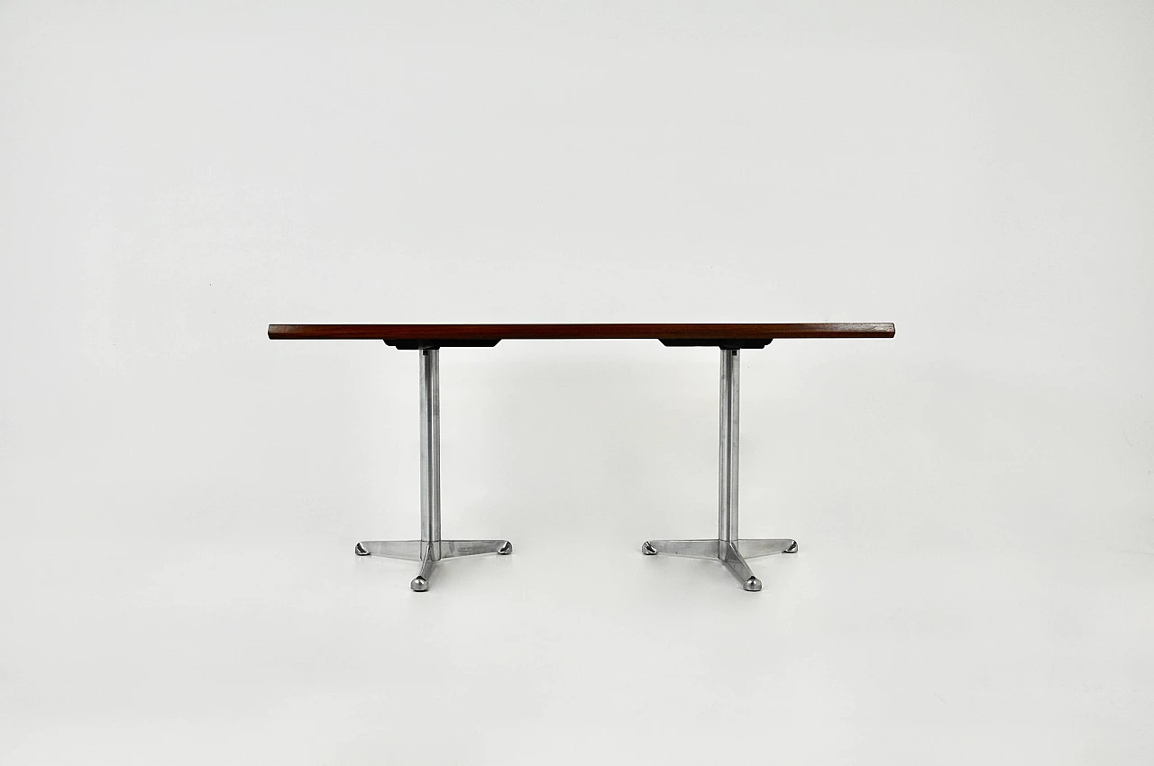 Wood and metal desk by Osvaldo Borsani for Tecno, 1960s 1