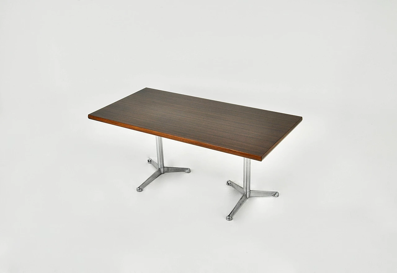Wood and metal desk by Osvaldo Borsani for Tecno, 1960s 3