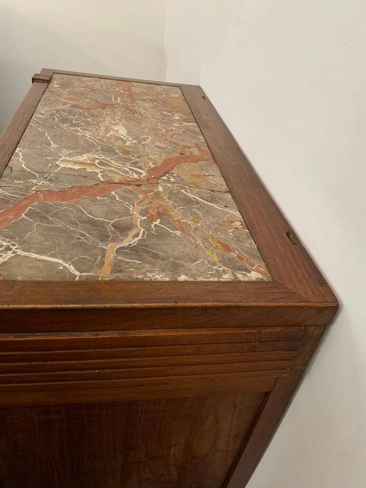 Art Nouveau cherry wood sideboard with mirror, late 19th century 12