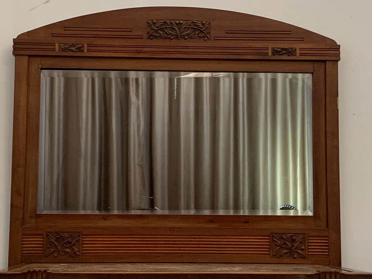 Art Nouveau cherry wood sideboard with mirror, late 19th century 15