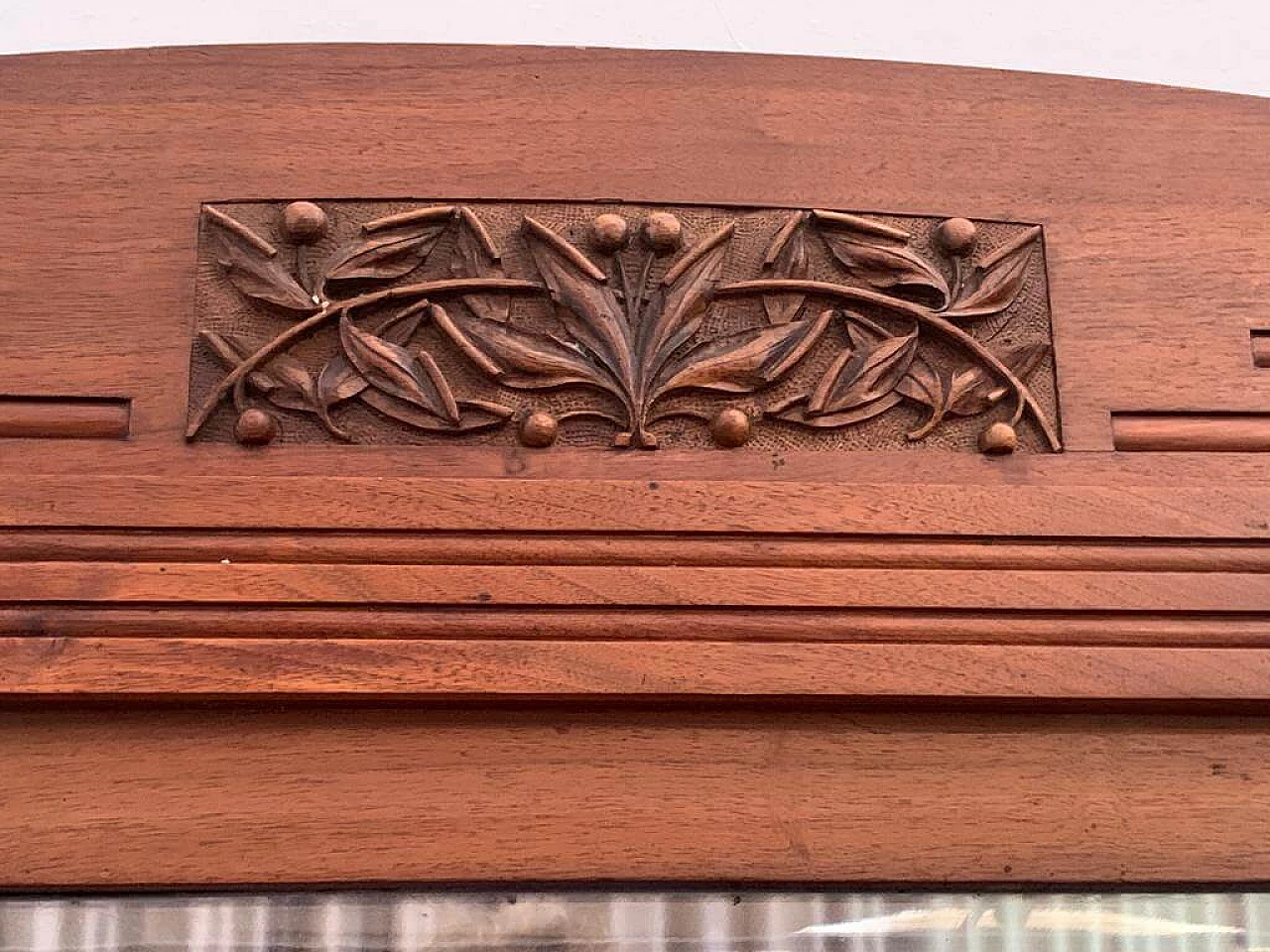 Credenza Art Nouveau con specchio in ciliegio, fine '800 16