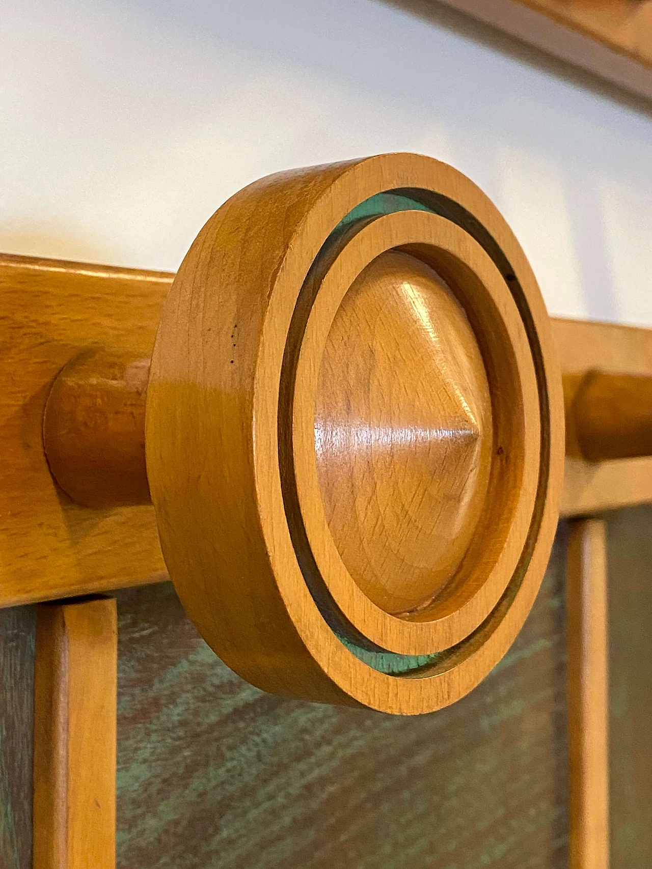 Art Deco wood coat rack with umbrella stand and hat rack, 1930s 3