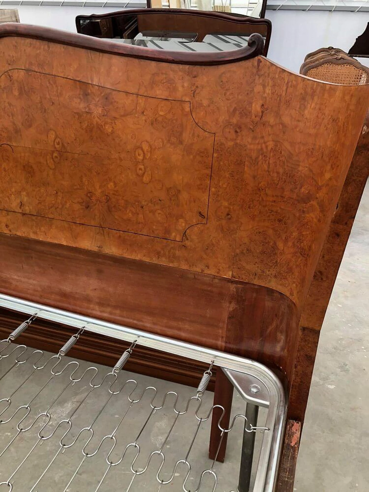 Letto matrimoniale in legno laccato, anni '40 3