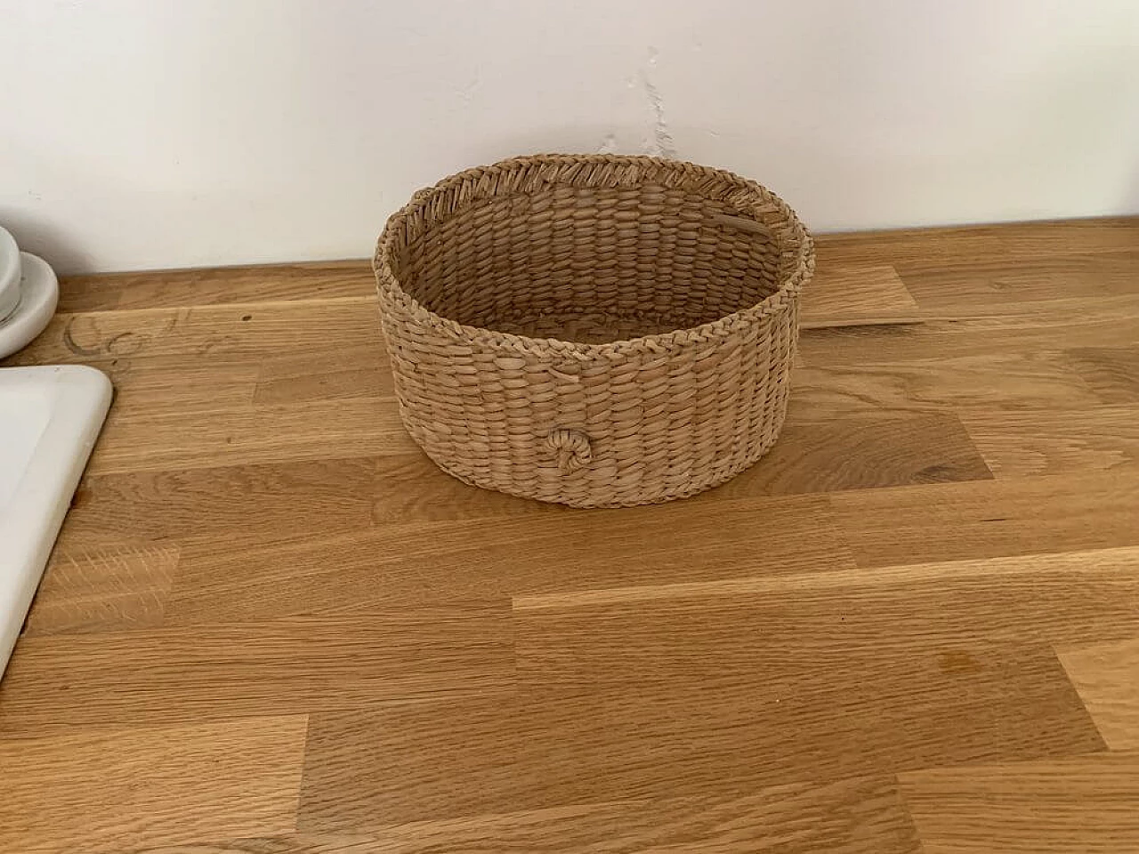 Oval woven basket, 1980s 2