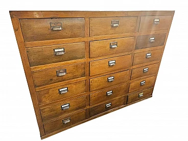 Lombard cherry wood store chest of drawers, early 20th century