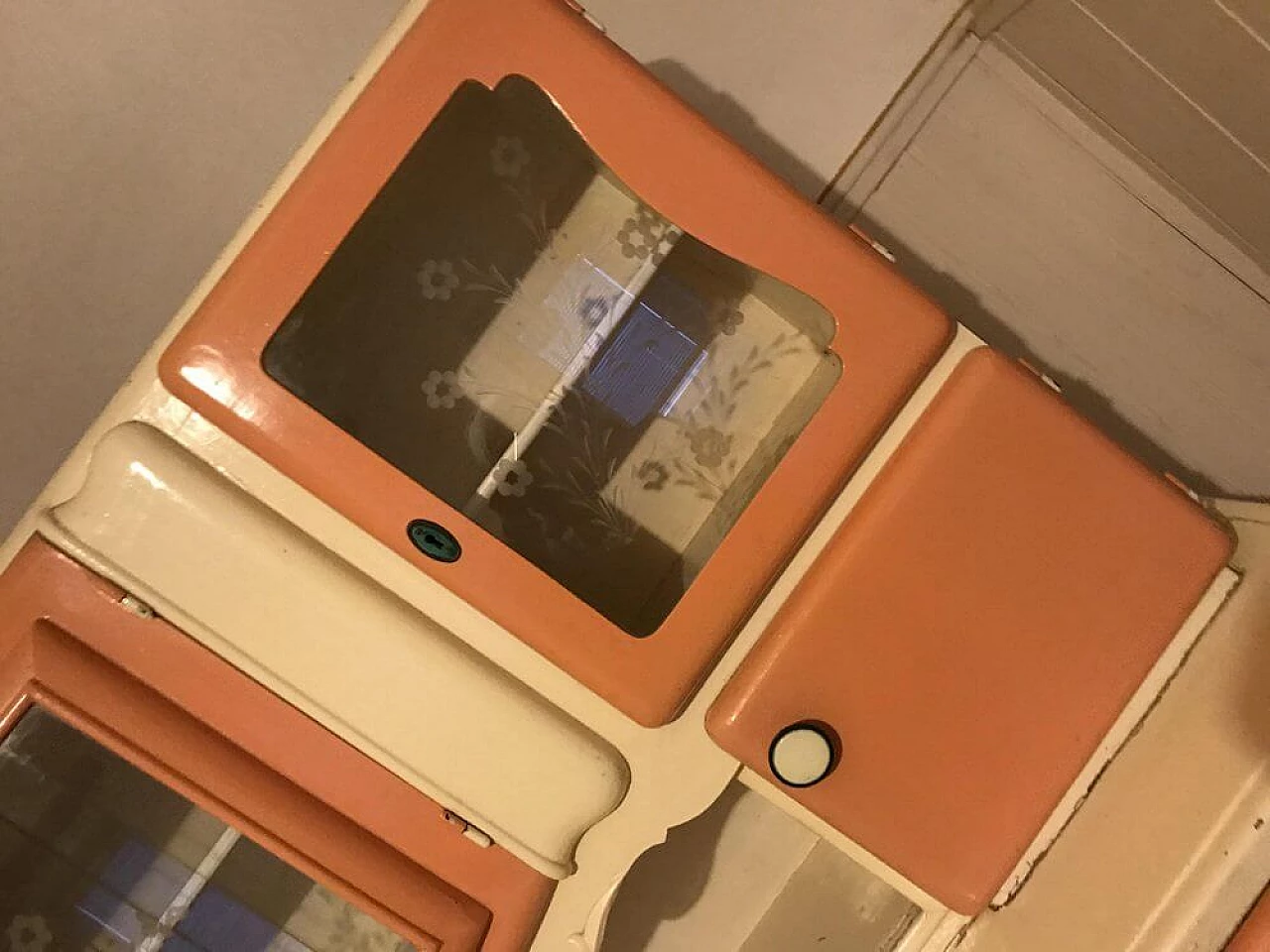 Buffet Art Déco ungherese in legno con vetrina, anni '30 2