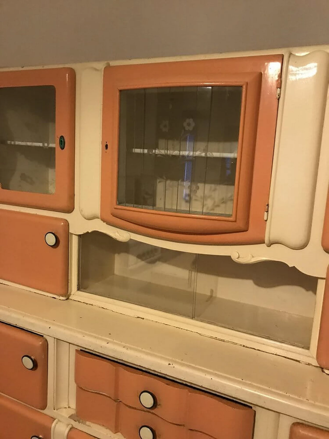 Buffet Art Déco ungherese in legno con vetrina, anni '30 9