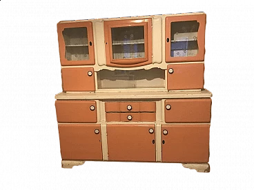 Buffet Art Déco ungherese in legno con vetrina, anni '30