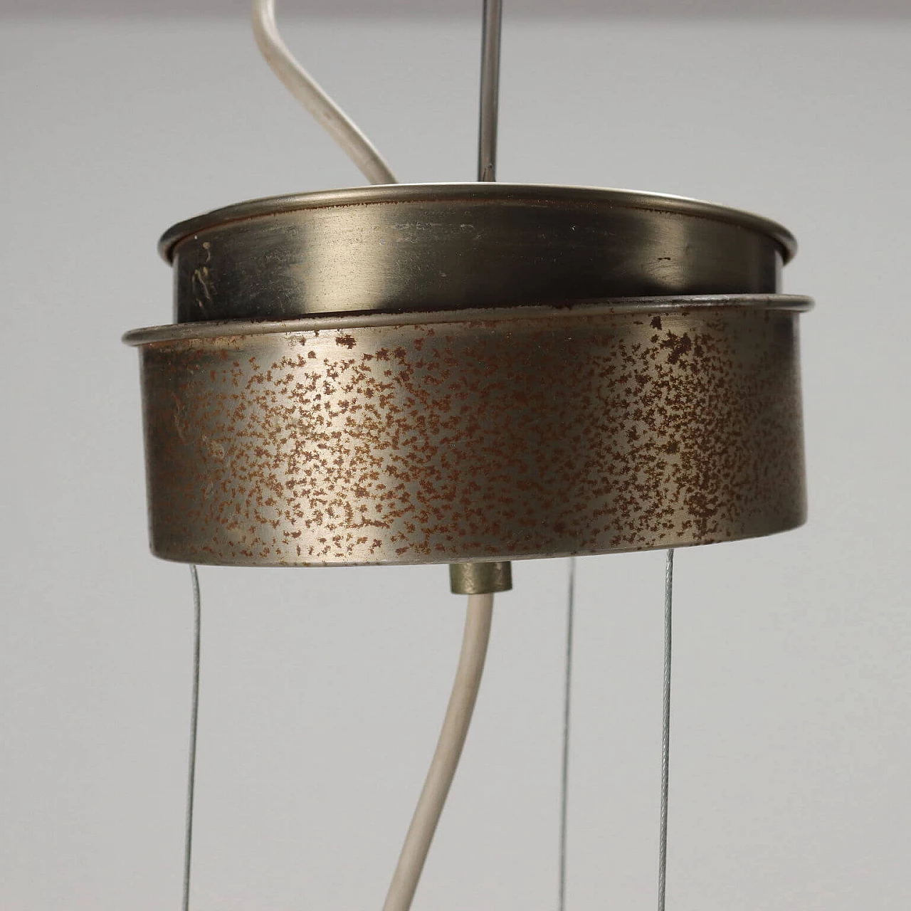 Lamp in chromed metal and glass, 70's 5