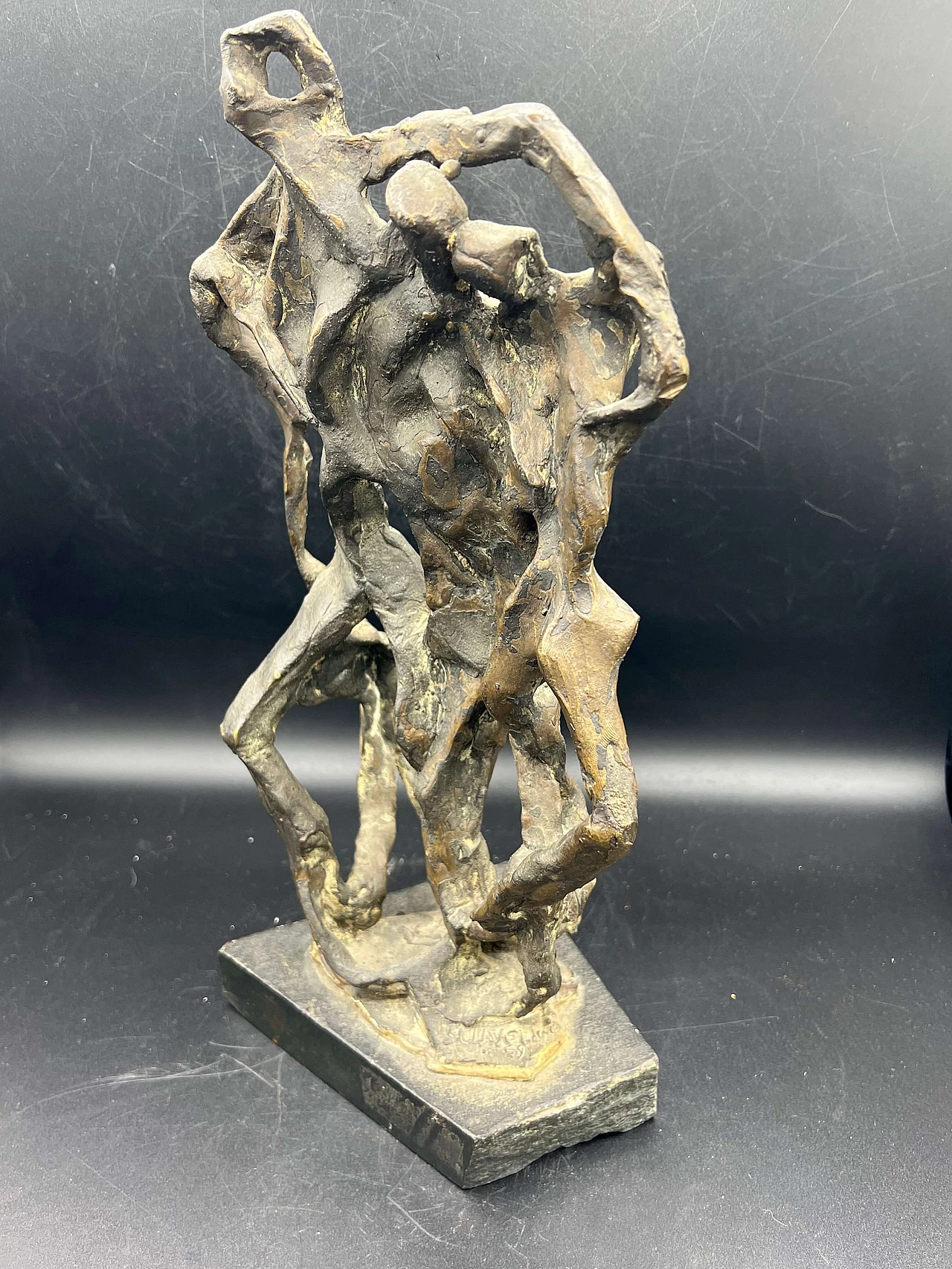 Enzo Sciavolino, Figure, scultura in bronzo a cera persa, 1959 5