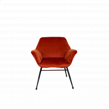 Armchair with metal and fabric structure, 1950s