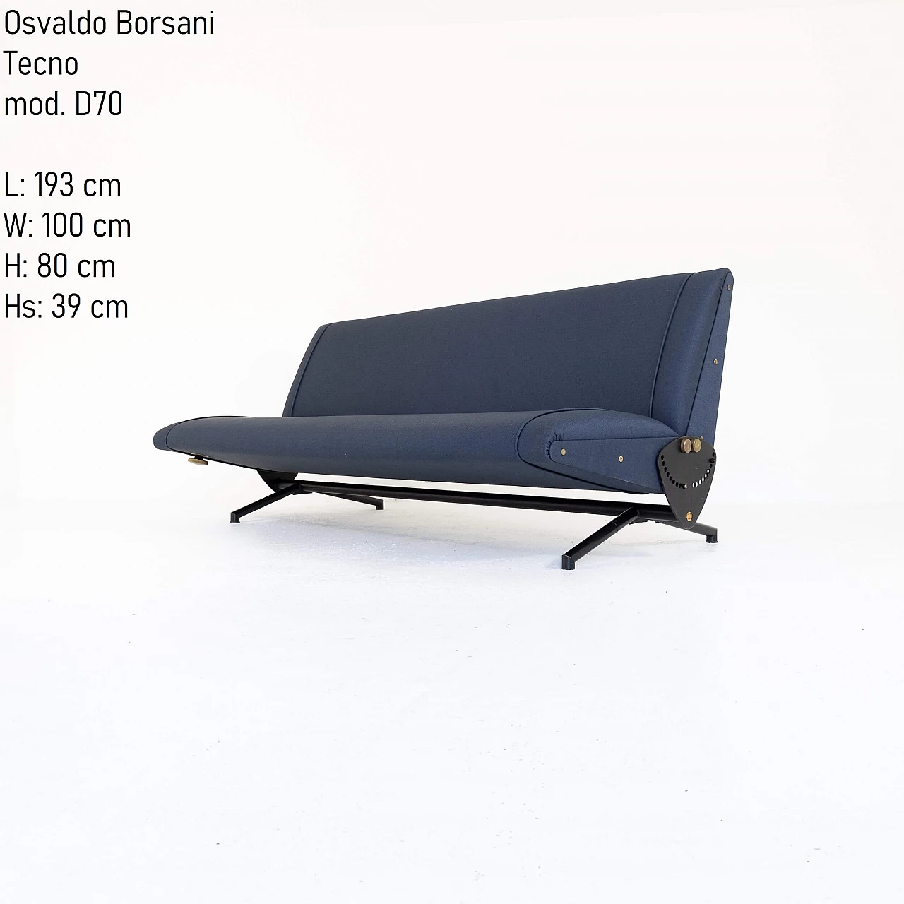 3-seater sofa D70 by Osvaldo Borsani for Tecno, 1950s 10